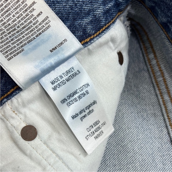 Agolde Parker Vintage Cut-Off Jean Shorts Lowkey - Picture 6 of 6